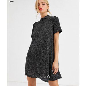 Wednesday's Girl ASOS Mini Swing Dress in Sparkle Fabric Size Large